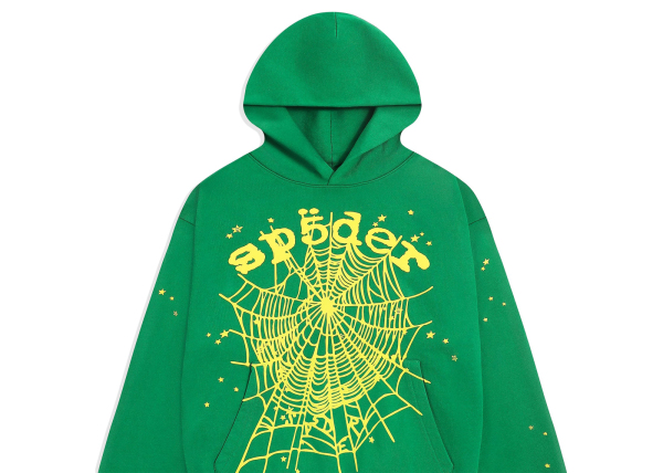 Sp5der Star OG Web V2 Hoodie Green