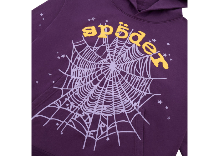 Sp5der Star OG Web V2 Hoodie Purple
