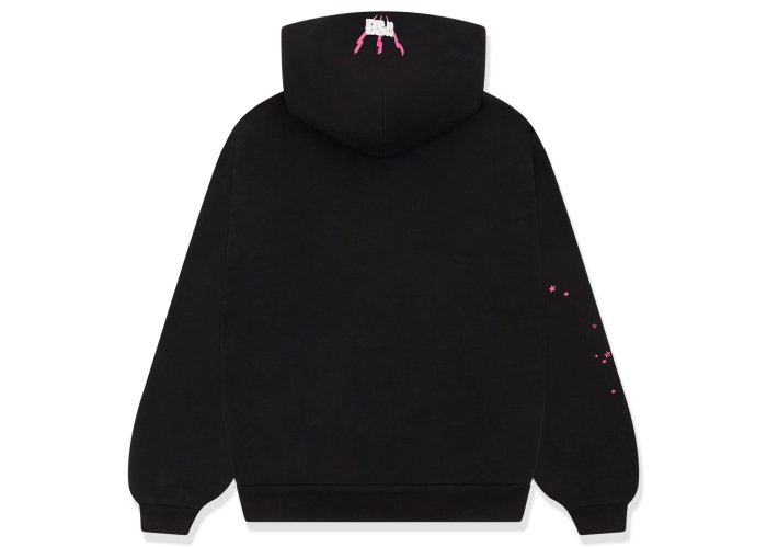 Sp5der Angel Number Hoodie Black
