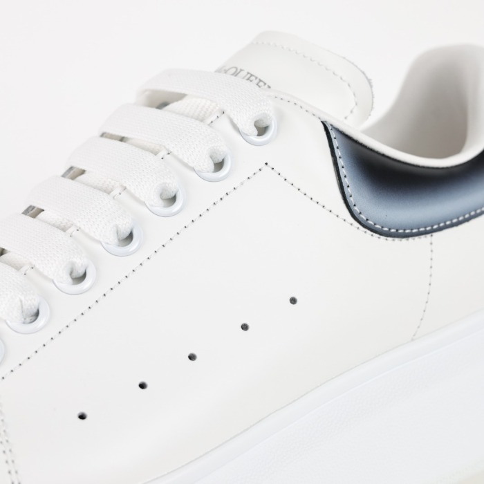 Alexande* McQuee* Oversized Sneaker 'Faded Heel - White Black Silver'