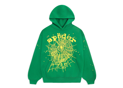 Sp5der Star OG Web V2 Hoodie Green