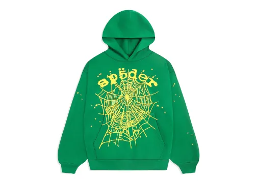 Sp5der Star OG Web V2 Hoodie Green