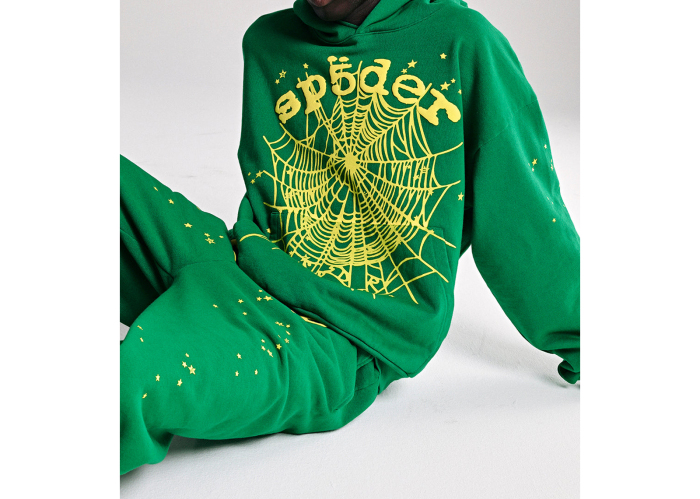 Sp5der Star OG Web V2 Hoodie Green