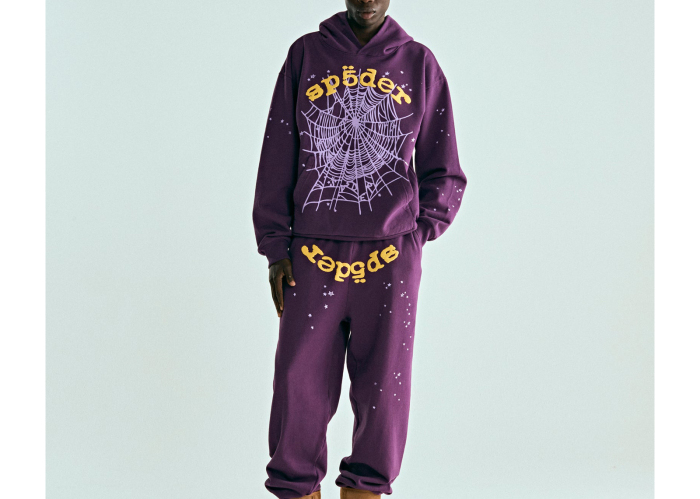 Sp5der Star OG Web V2 Hoodie Purple