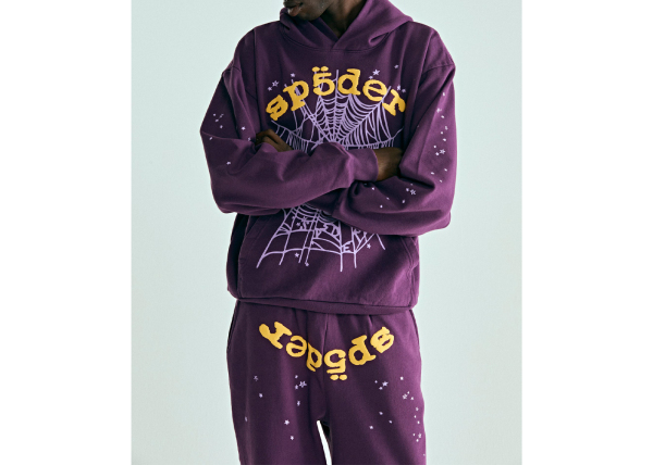 Sp5der Star OG Web V2 Hoodie Purple