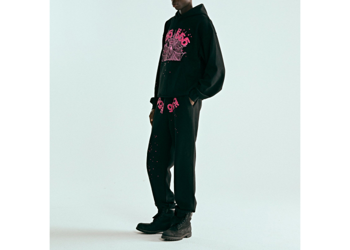 Sp5der Angel Number Hoodie Black