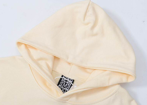 Sp5der White Letters Red Cobweb Beige Hoodie