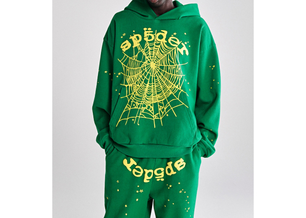 Sp5der Star OG Web V2 Hoodie Green