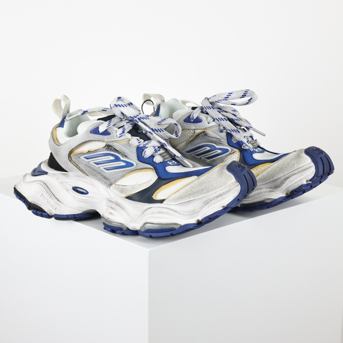 Balenciag* Cargo Sneaker Grey Blue