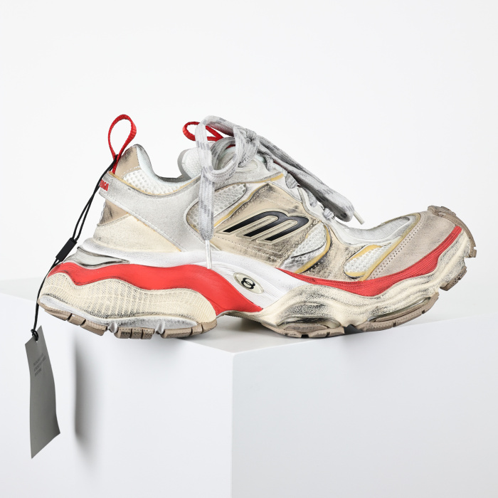Balenciaga Cargo Worn-Out Beige Red