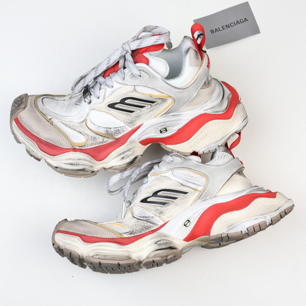 Balenciaga Cargo Worn-Out Beige Red