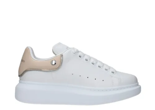 Alexande* McQuee* Oversized Donna Pelle Bianco/Avena