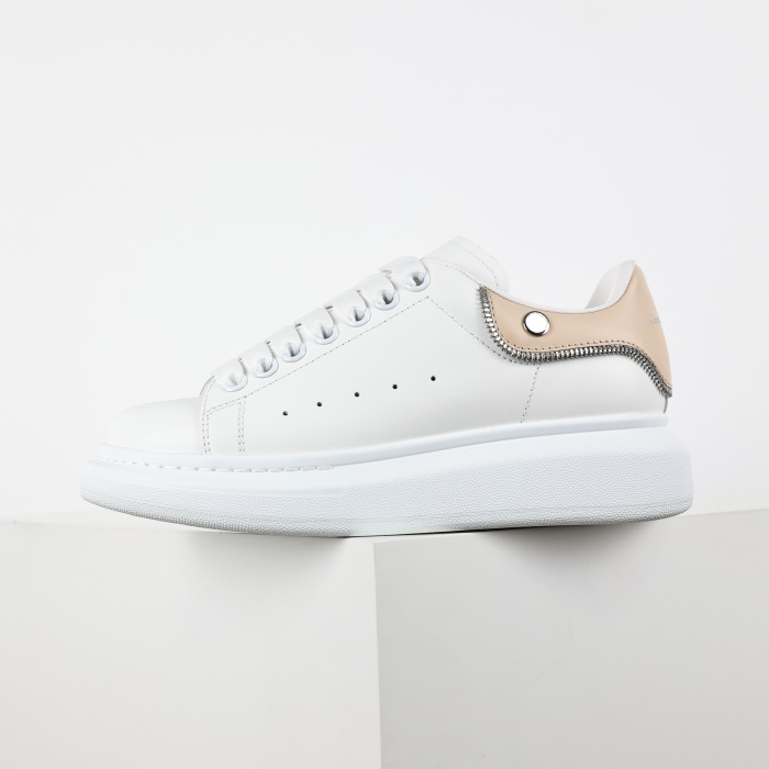 Alexande* McQuee* Oversized Donna Pelle Bianco/Avena