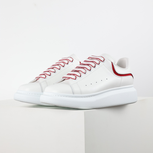 Alexande* McQuee* Oversized New Tech Calf White Red