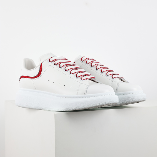 Alexande* McQuee* Oversized New Tech Calf White Red