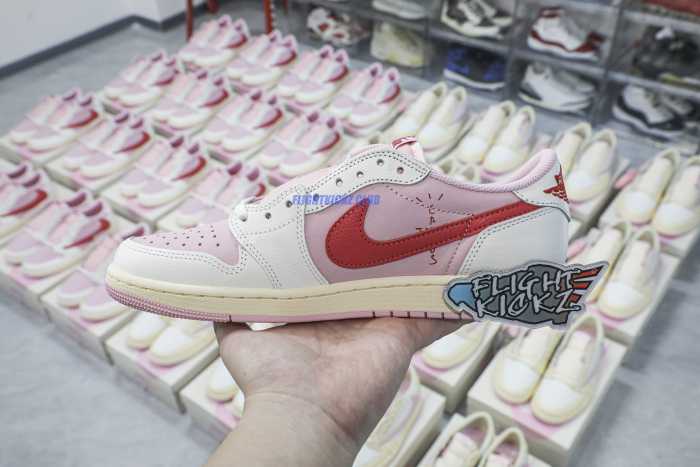 Travis Scott x Air Jordan 1 Low OG Shy Pink Pack Tropical Pink 2026 (A1)