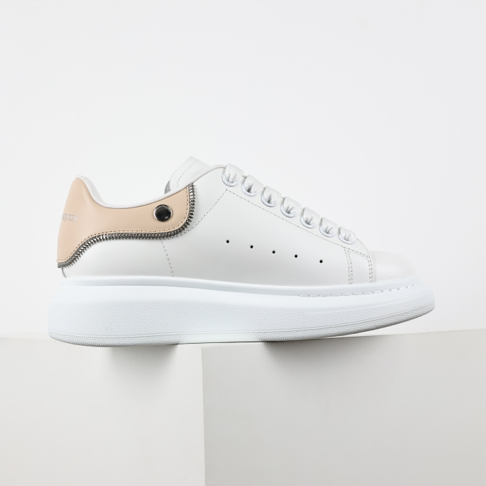 Alexande* McQuee* Oversized Donna Pelle Bianco/Avena