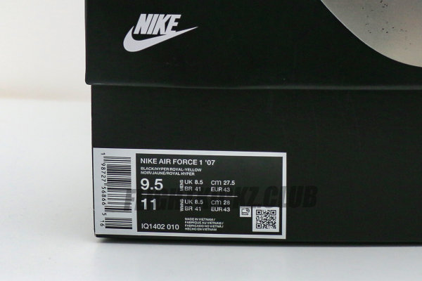 Air Force 1 Low Syna Central Cee Black Optic Yellow (Friends & Family)(A1)
