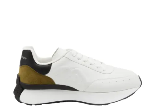 Alexande* McQuee* Sprint Runner 'White Black Khaki'