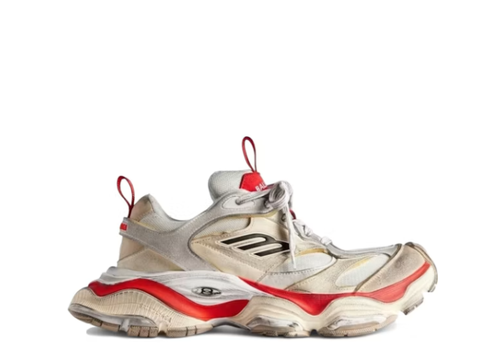 Balenciaga Cargo Worn-Out Beige Red
