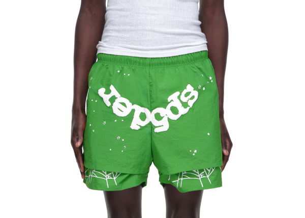 Sp5der OG Web Double Layer Short Green White