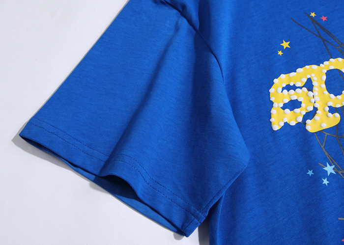Sp5der T-Shirt Web Print Gothic TC Blue