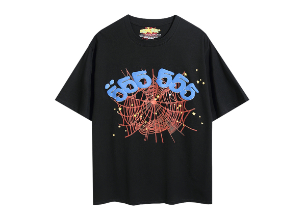 Sp5der T-Shirt Web 555 Designed Balck