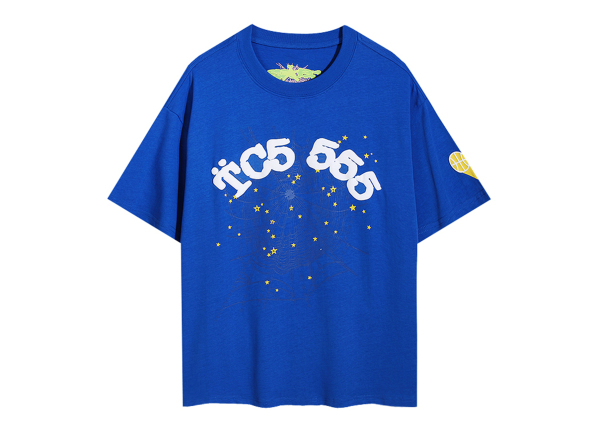 Sp5der T-Shirt YoungThug Star Blue