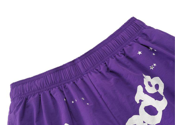 Sp5der OG Web Double Layer Short Purple White