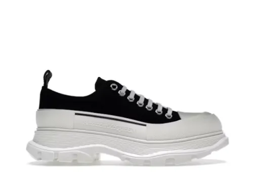 Alexande* McQuee* Tread Slick Low Lace Up Black White