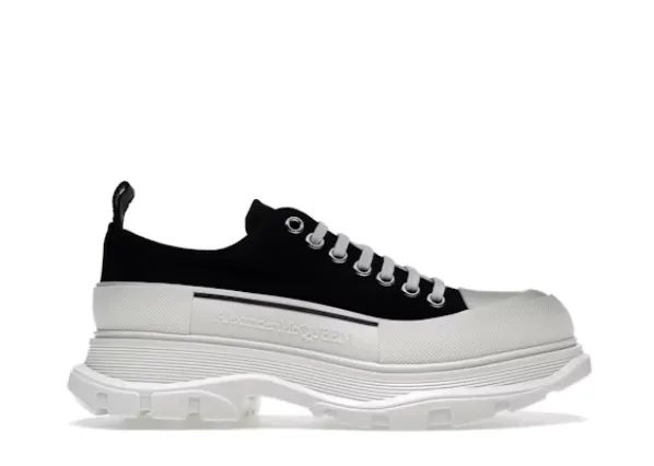 Alexande* McQuee* Tread Slick Low Lace Up Black White