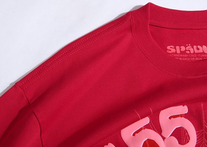 Sp5der T-Shirt Worldwide Red Angel Number 555 Red FW21