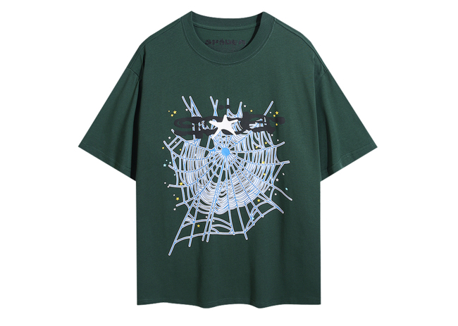 Sp5der T-Shirt Web Printing Hip Hop Green