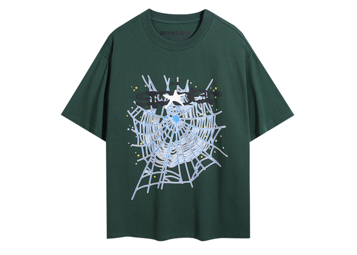 Sp5der T-Shirt Web Printing Hip Hop Green