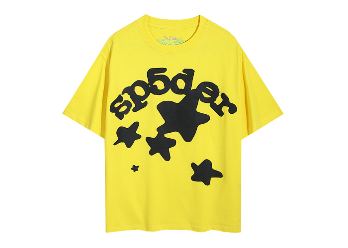 Sp5der T-Shirt Wordwide Star Beluga Yellow