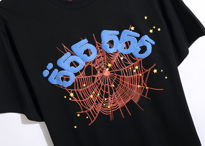 Sp5der T-Shirt Web 555 Designed Balck