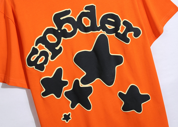 Sp5der T-Shirt Wordwide Star Beluga Orange