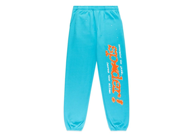 Sp5der Punk V2 Cyan Sweatpants