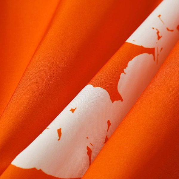 Denim Tears White Cotton Wreath Short-Sleeve Shirt-386 Orange
