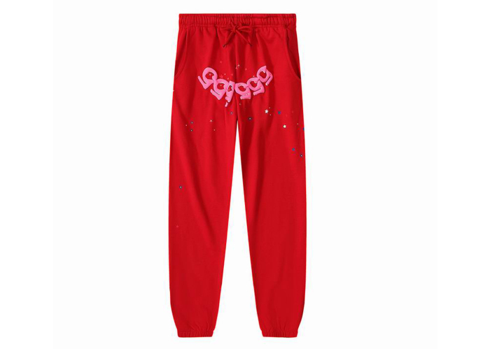 Sp5der Number 555 Sweatpants Red