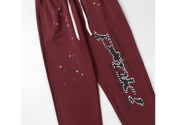 Sp5der Punk Sweatpant Reddish Brown