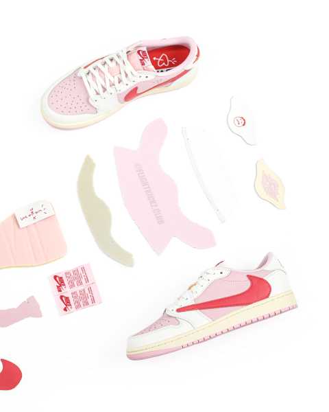 Travis Scott x Air Jordan 1 Low OG Shy Pink Pack Tropical Pink 2026 GS ( A1)