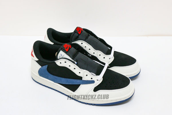 Travis Scott x Air Jordan 1 Low Black White Blue