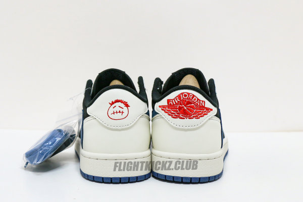 Travis Scott x Air Jordan 1 Low Black White Blue