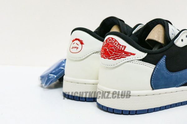 Travis Scott x Air Jordan 1 Low Black White Blue