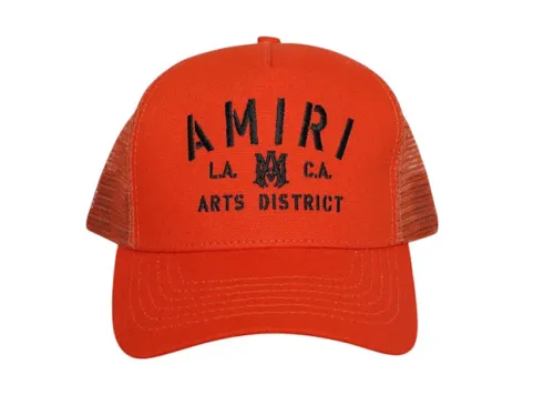 AMIRI Stencil Trucker Hat Orange/Black