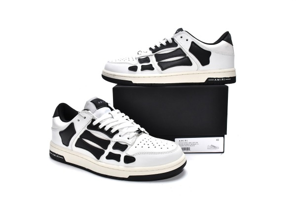 AMIRI Skel Top Low White Black