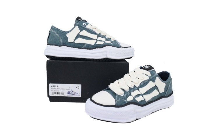 Mihara Yasuhiro x AMIRI Skel-Top Low Denim Blue NO.730