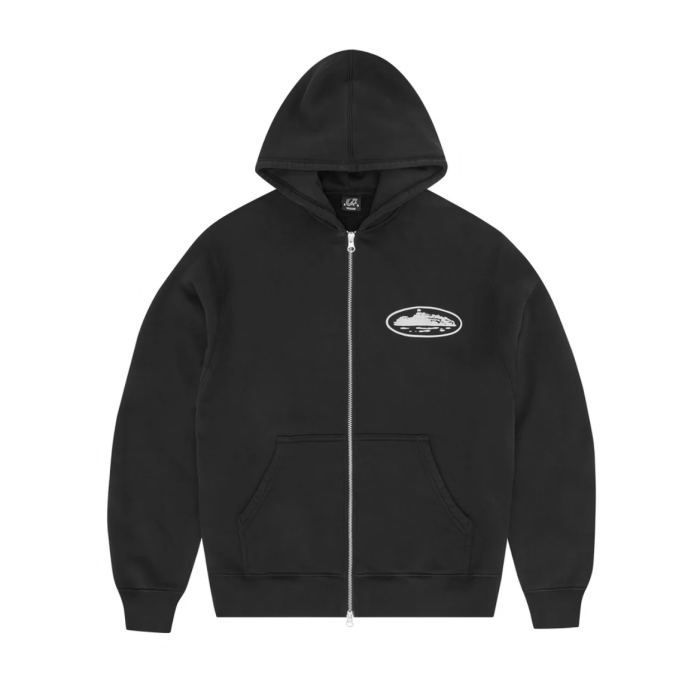 Corteiz Island Puff Print Zip Hoodie