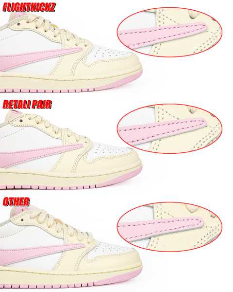 Travis Scott x Air Jordan 1 Low OG “Pink Pack”  Muslin Pink 2026 （A1）